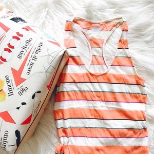 [Urban Outfitters] Orange Striped Tank