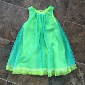 Cute girls green dress
