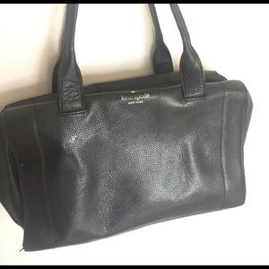 Black genuine leather Kate Spade shoulder bag.