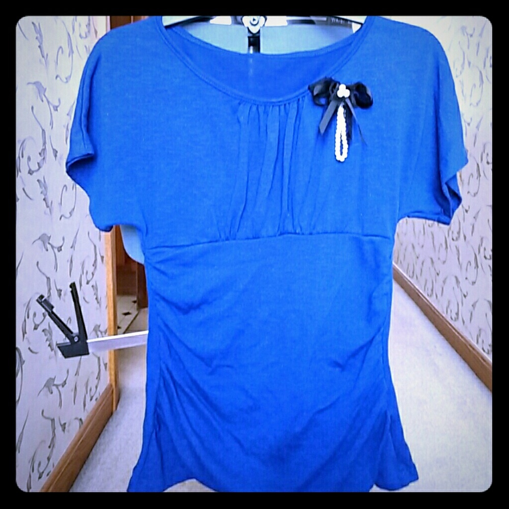 Adorably Fancy Navy Shirt!