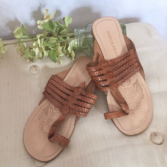 Montego Bay Shoes - Leather Slip On Summer Sandals
