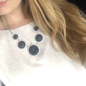 Vera Wang Navy Blue Statement Necklace