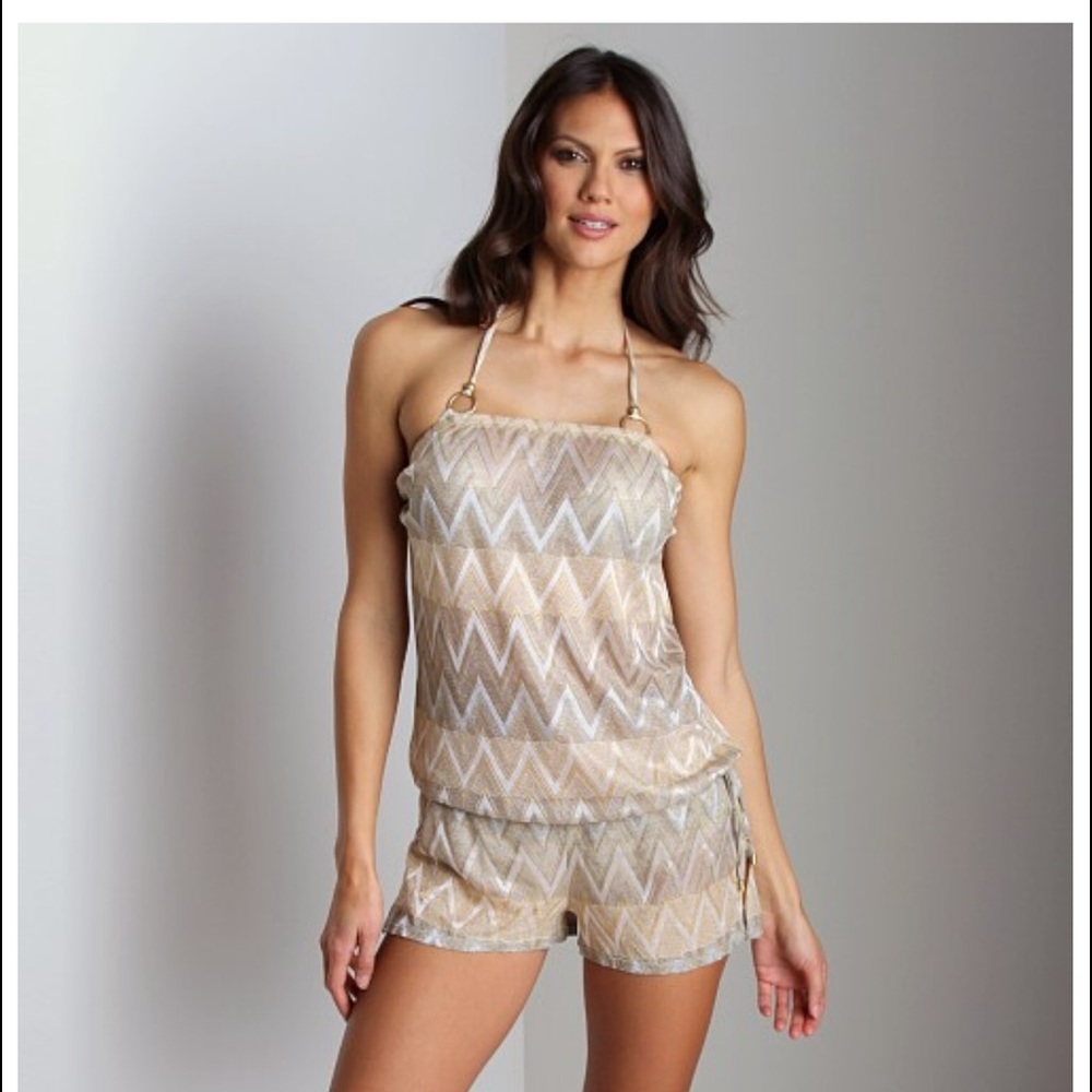 Vitamin A swim coverup romper! L NWT