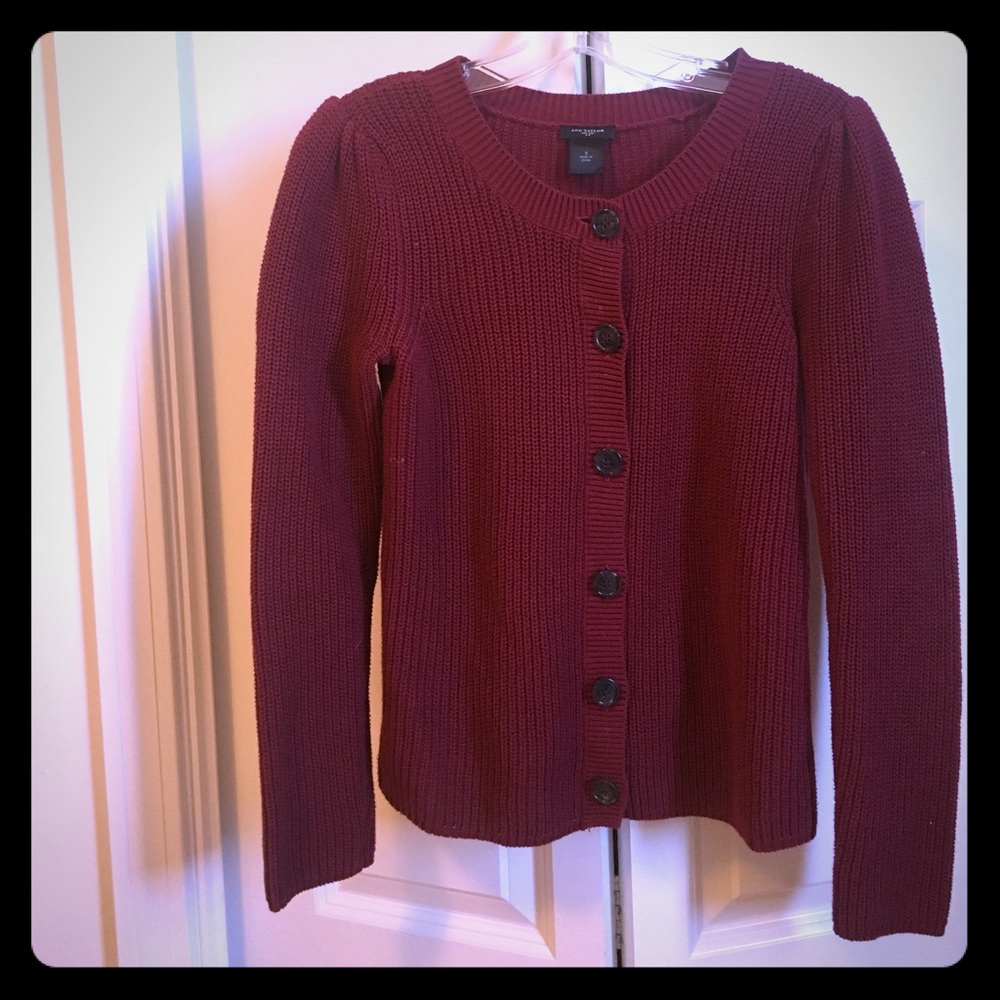 Ann Taylor Red cardigan