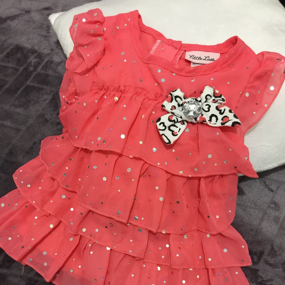 Coral dress top. Kid's blouse.