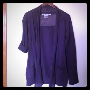Athleta Purple cardigan Full to 3/4 sleeve