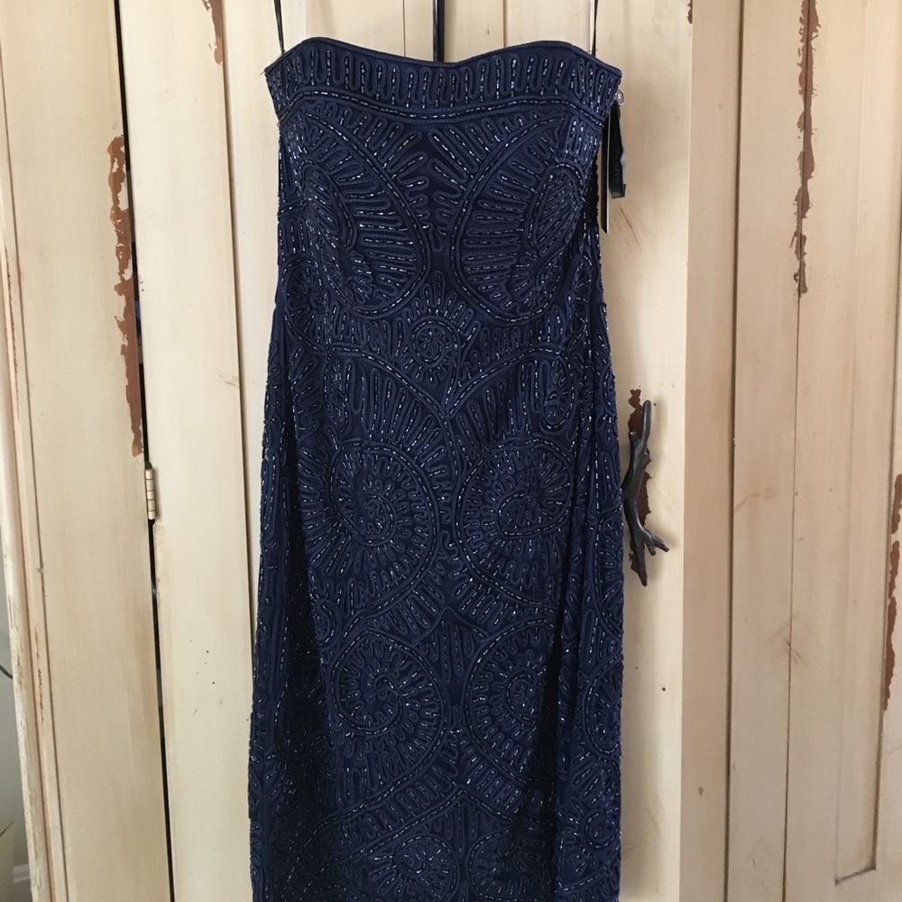 Strapless beaded dress