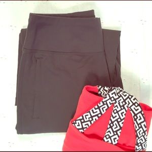 Lucy Grey Cropped Leggings