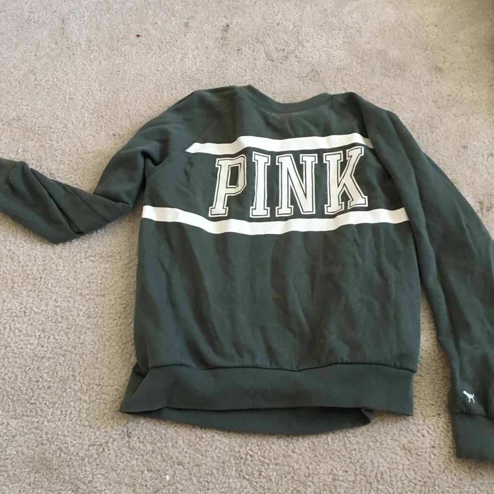 Green PINK pullover