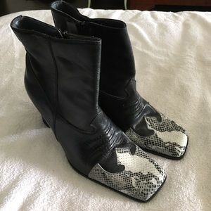 Brazilian Leather high heel boots - size 7.5