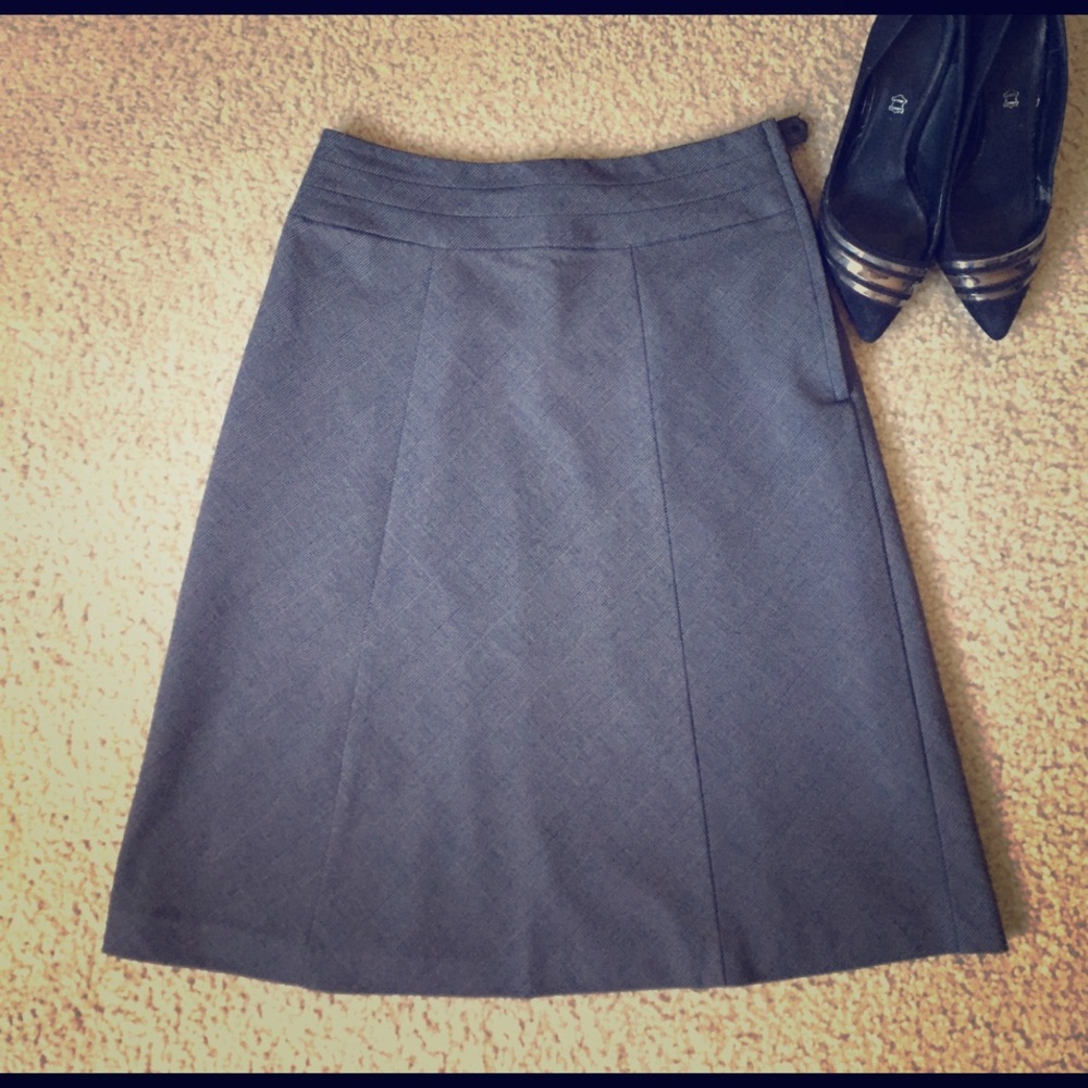 H&M Gray A-line skirt