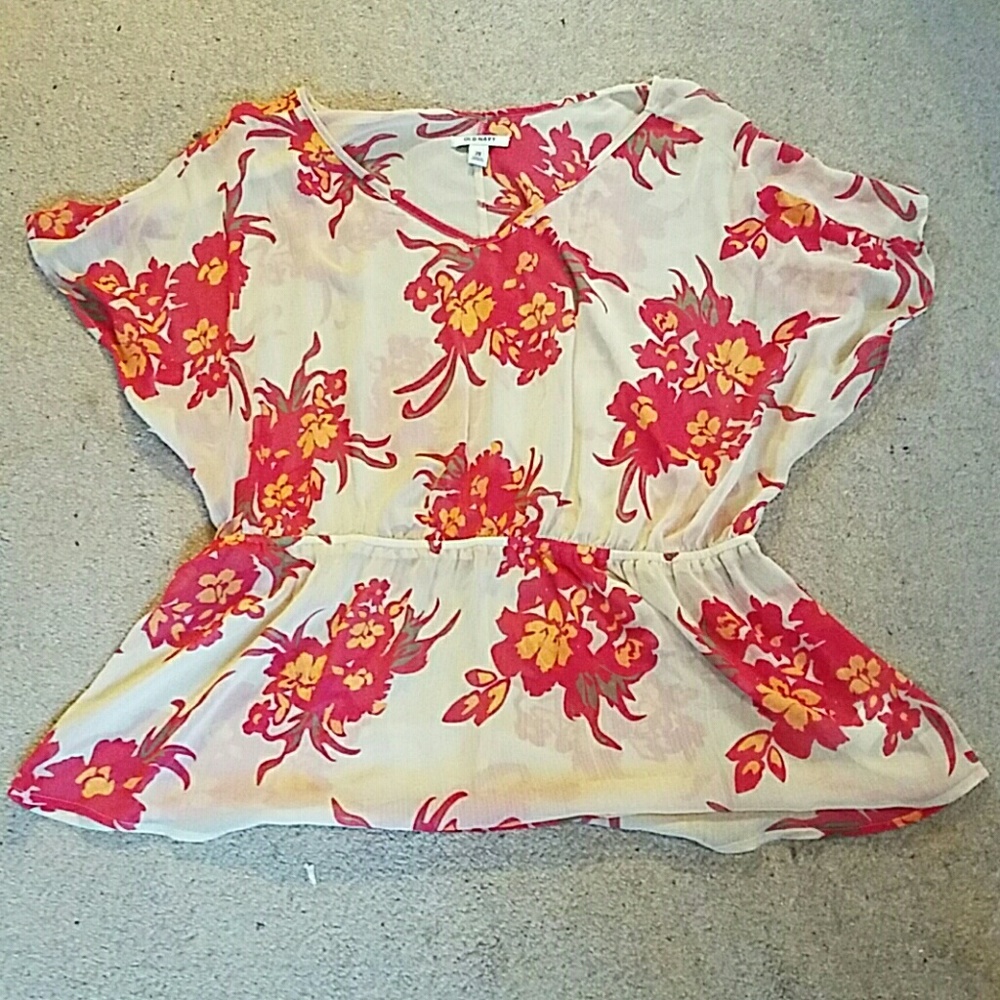 Floral sheer top