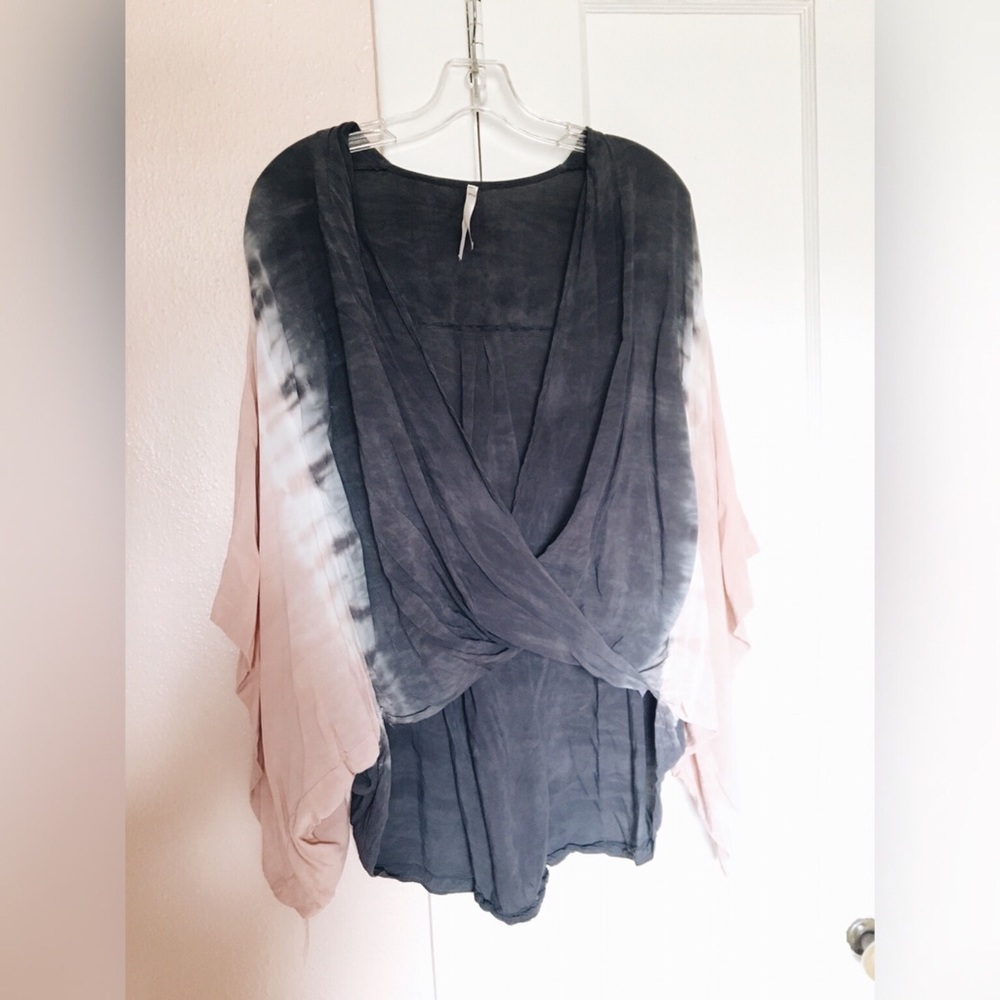 Pink and Blue Tie-Dye Too