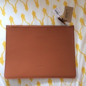 J.Crew leather iPad or tablet case with zipper