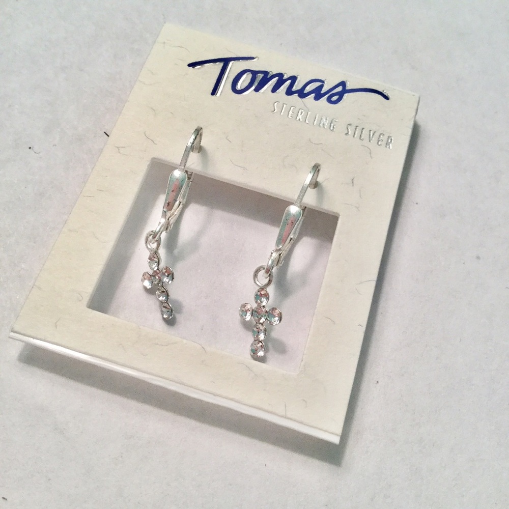 Silver Cross Earrings