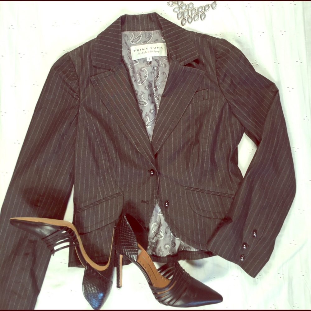 Trina Turk Pinstriped Jacket