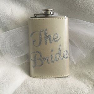 Bride faux leather Flask