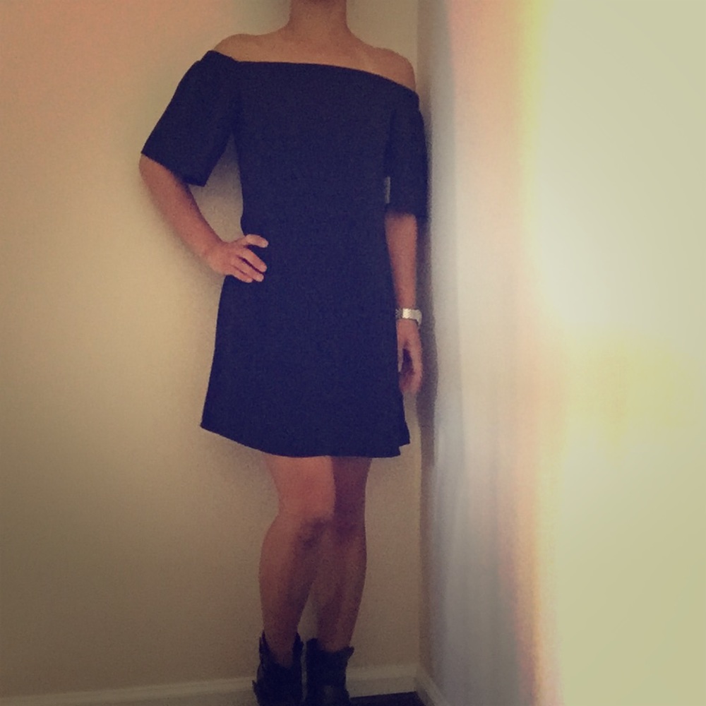 NWT Black off the shoulder dress
