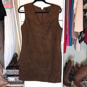 Brown Suede Dress