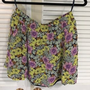Leifnote Floral Mini Skirt