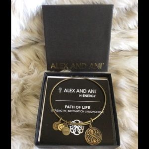 Alex and Ani +energy PATH OF LIFE gold bracelet