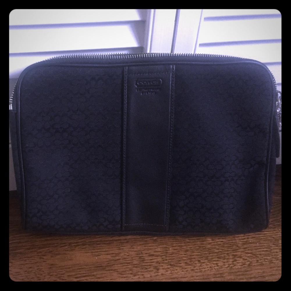 Coach large makeup bag