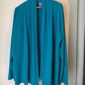XL DKNY turquoise cardigan