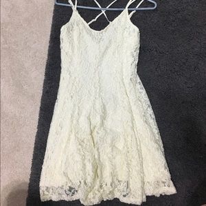 American eagle cream lace dress size small