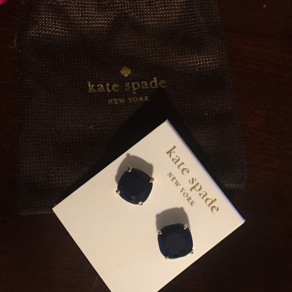 Kate Spade Gold & Black square earrings