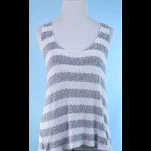 JOIE stripe asymmetrical tunic top L