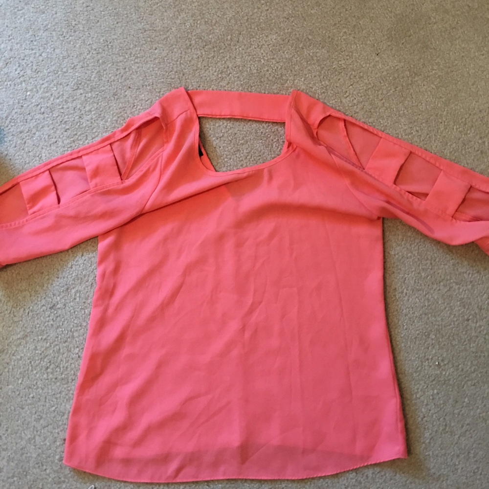 Coral pink half sleeve