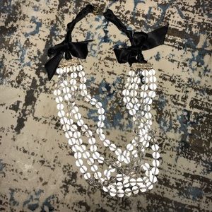 J. Crew clear beaded necklace