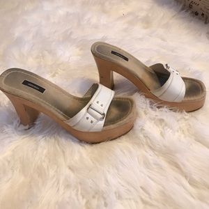 White platform shoes