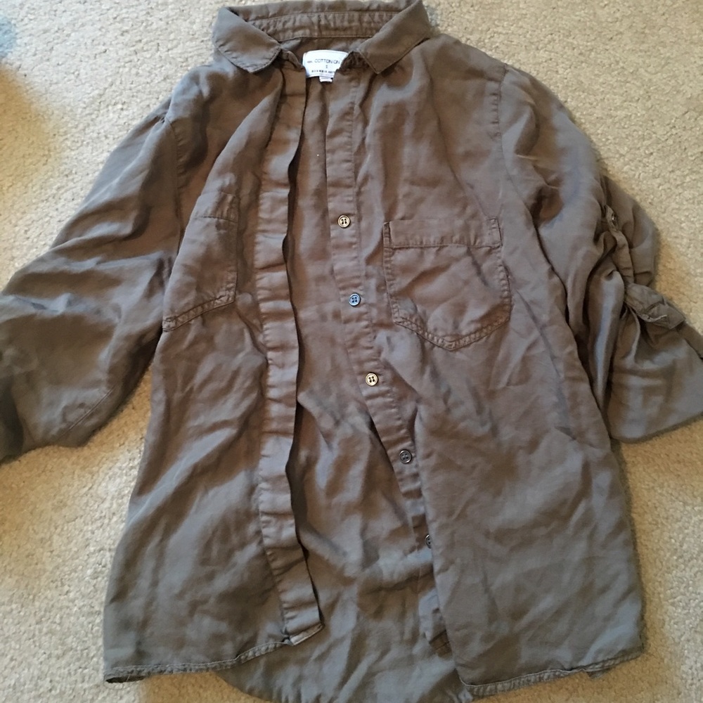 Button down olive green shirt