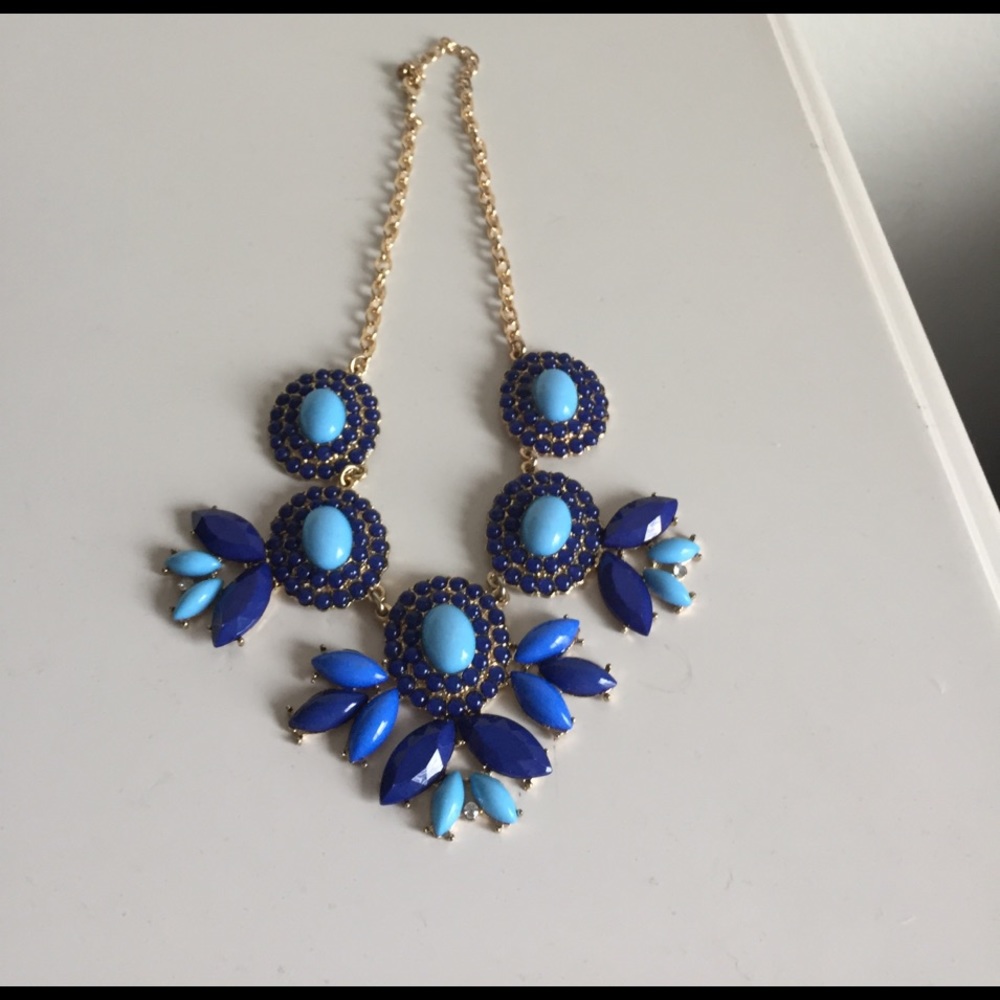 Blue statement necklace