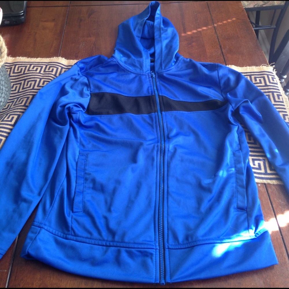 A blue starter jacket