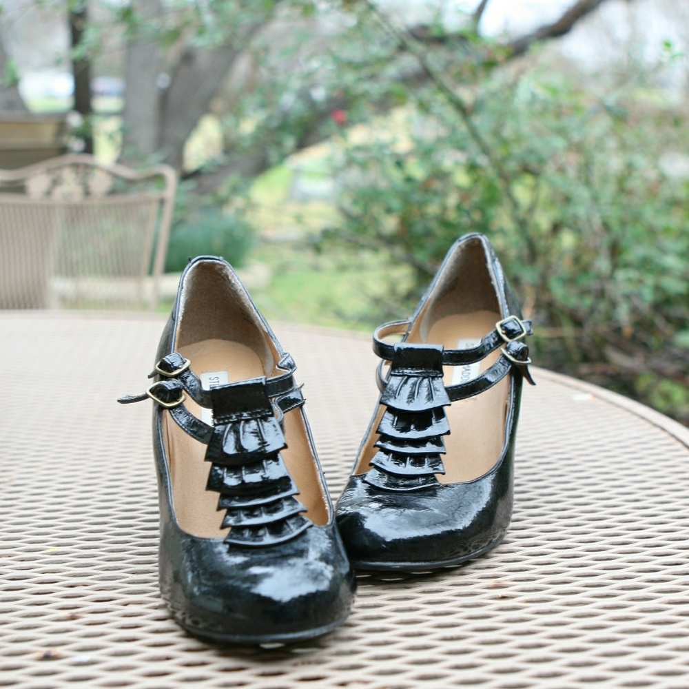 Steve Madden Ruffle T-Strap Heels