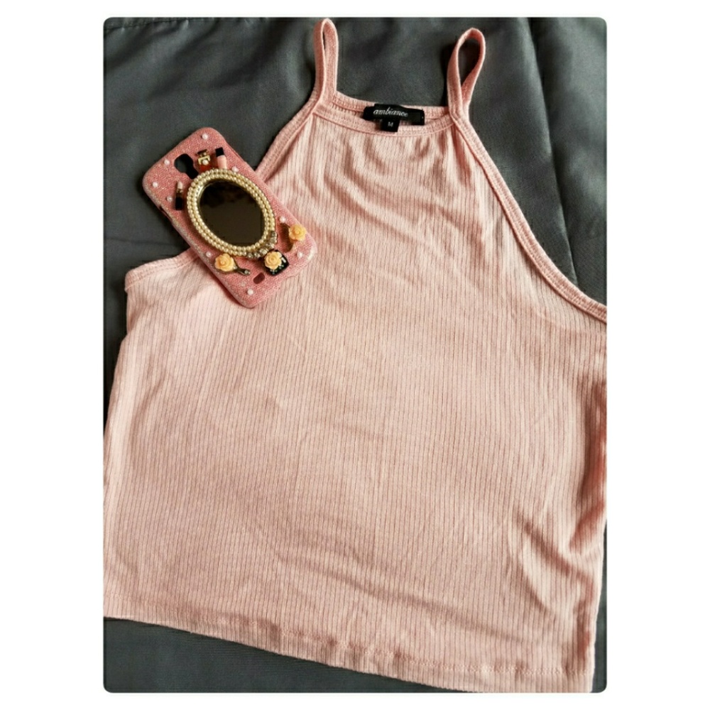 High halter crop top