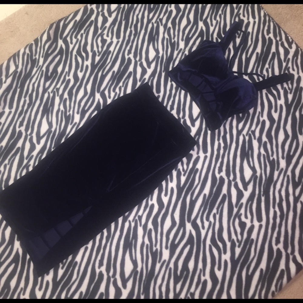 2 piece matching velvet set