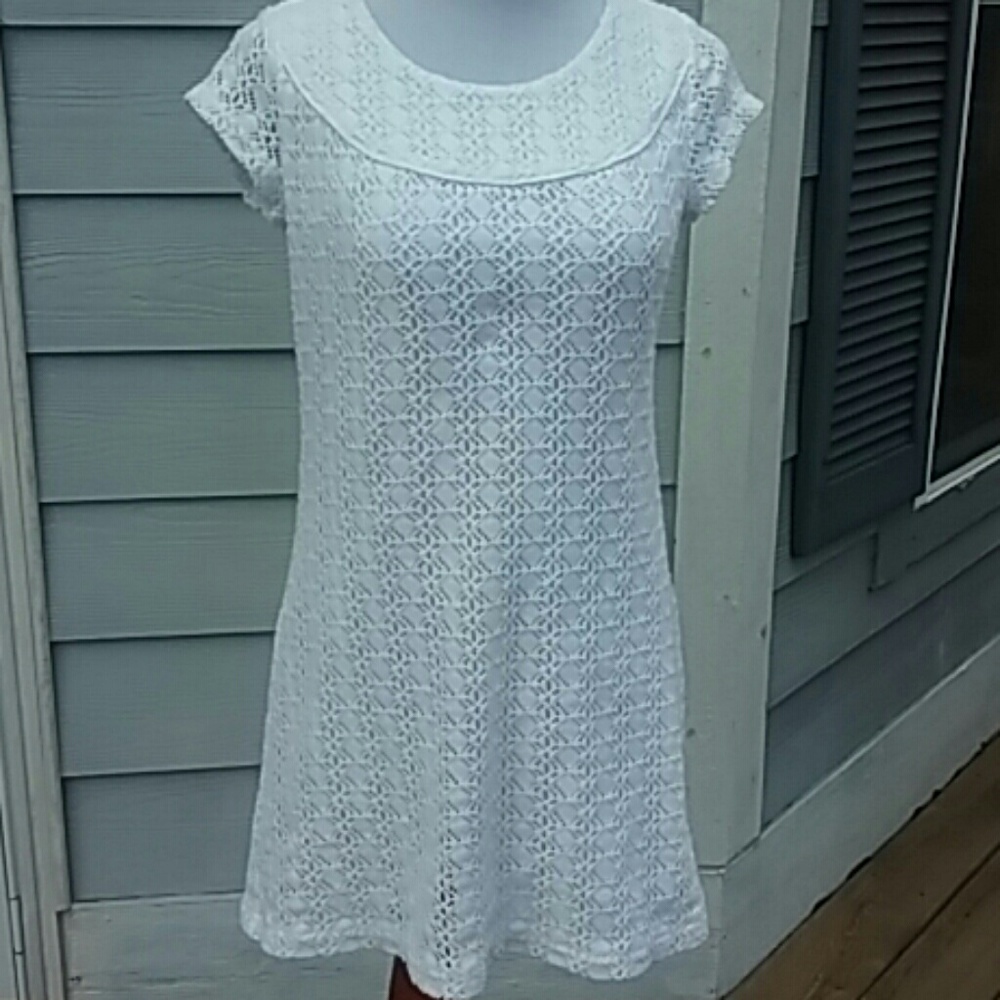 Apt 9 White Knit Sheath Dress size 12 Petite