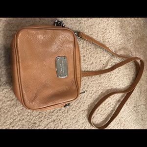 Michael Kors small tan purse with shoulder strap
