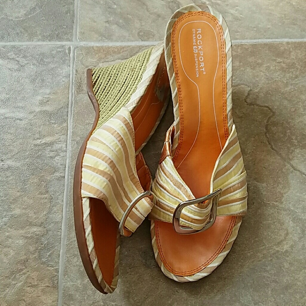 Rockport Linen &Tweed Fabric Mules