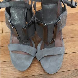 Vince Camuto Grey Sueded strappy Heel