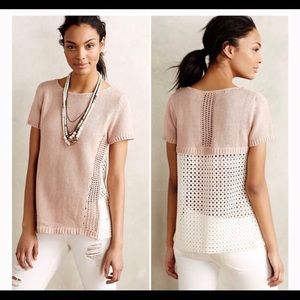 Moth by Anthropologie Madeira Eyelet back Pullover