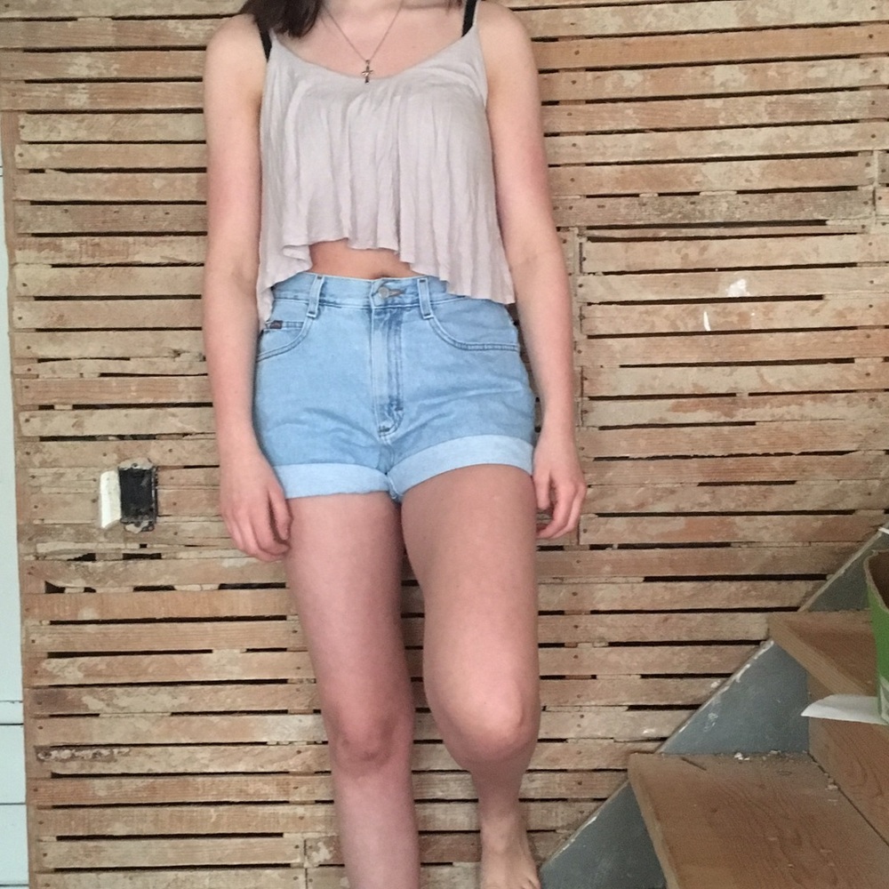Lace back Crop Top