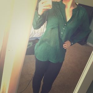 NWOT Sheer green blouse