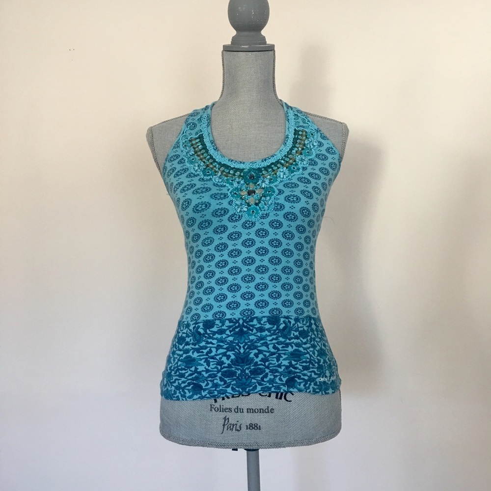 DKNY Jeans beaded tank top, never worn (NWOT)