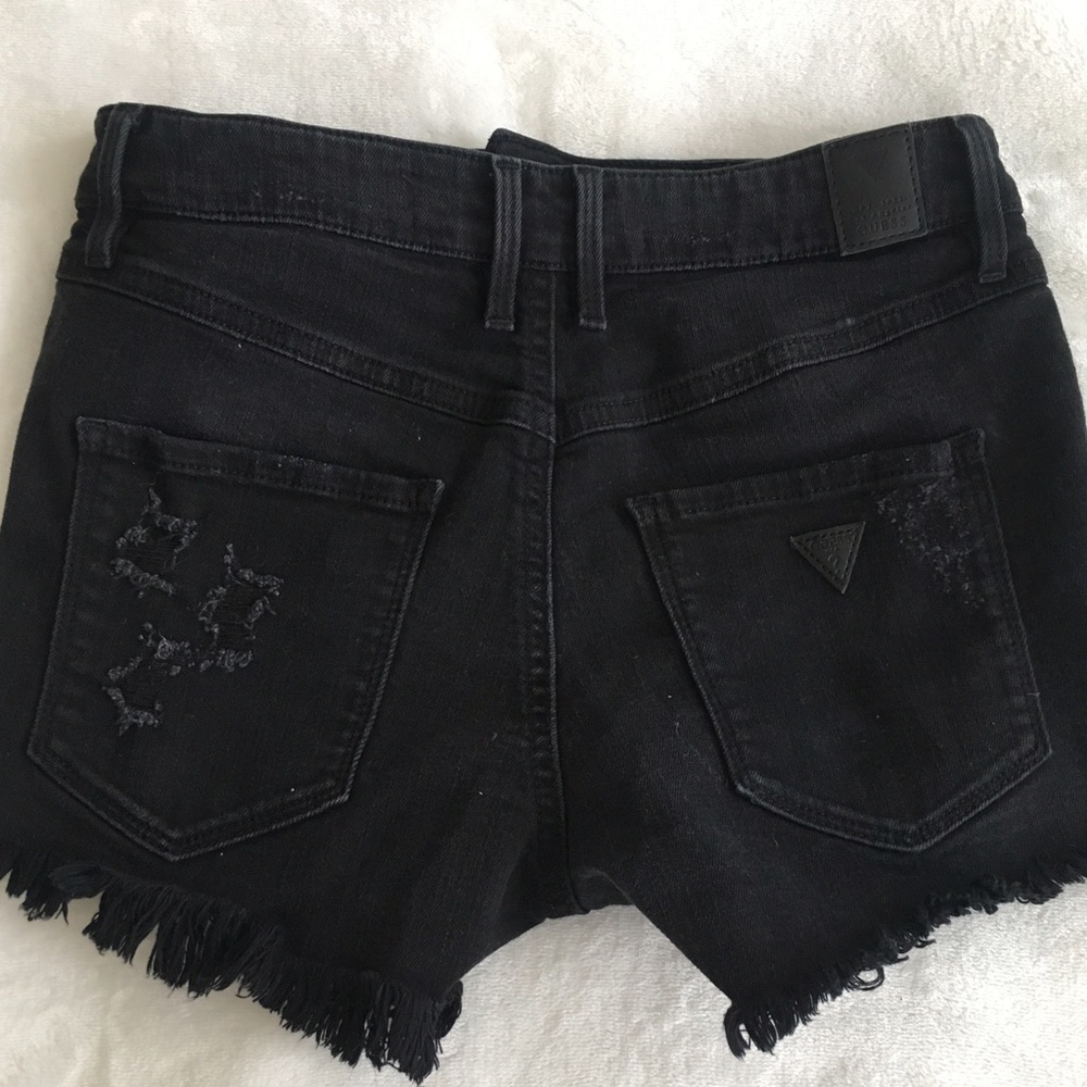 Black ripped jean shorts - Picture 2 of 2