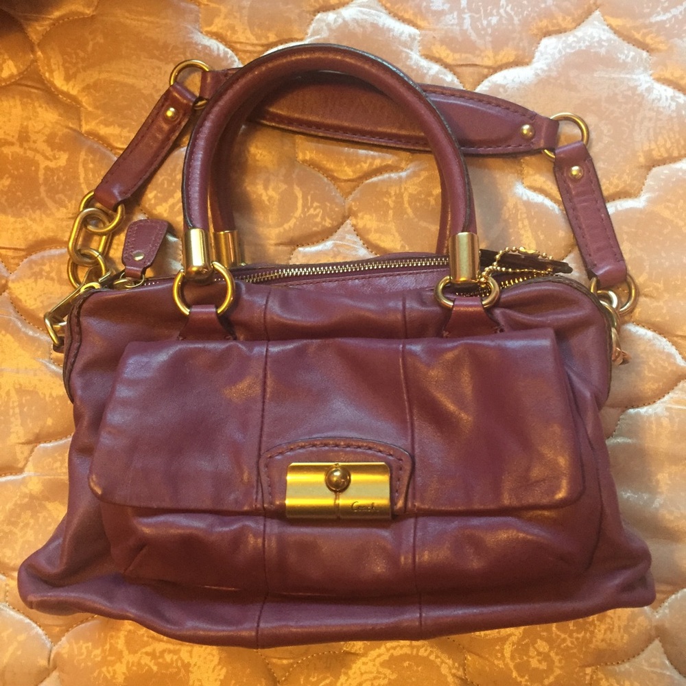Coach double zip satchel