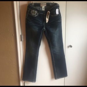 Hydraulic slim boot dark denim jeans size 14